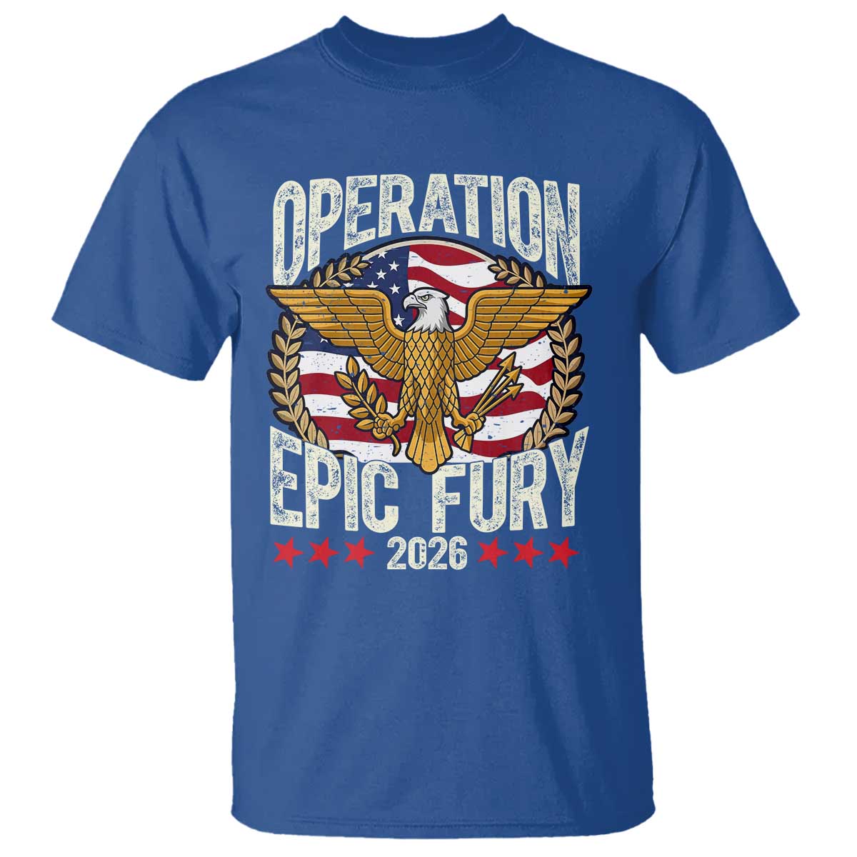 Operation Epic Fury 2026 Patriotic Eagle Crest T Shirt American Strength and Freedom