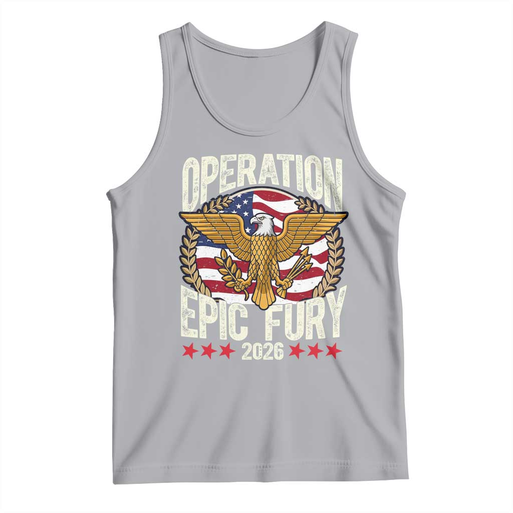 Operation Epic Fury 2026 Patriotic Eagle Crest Tank Top American Strength and Freedom