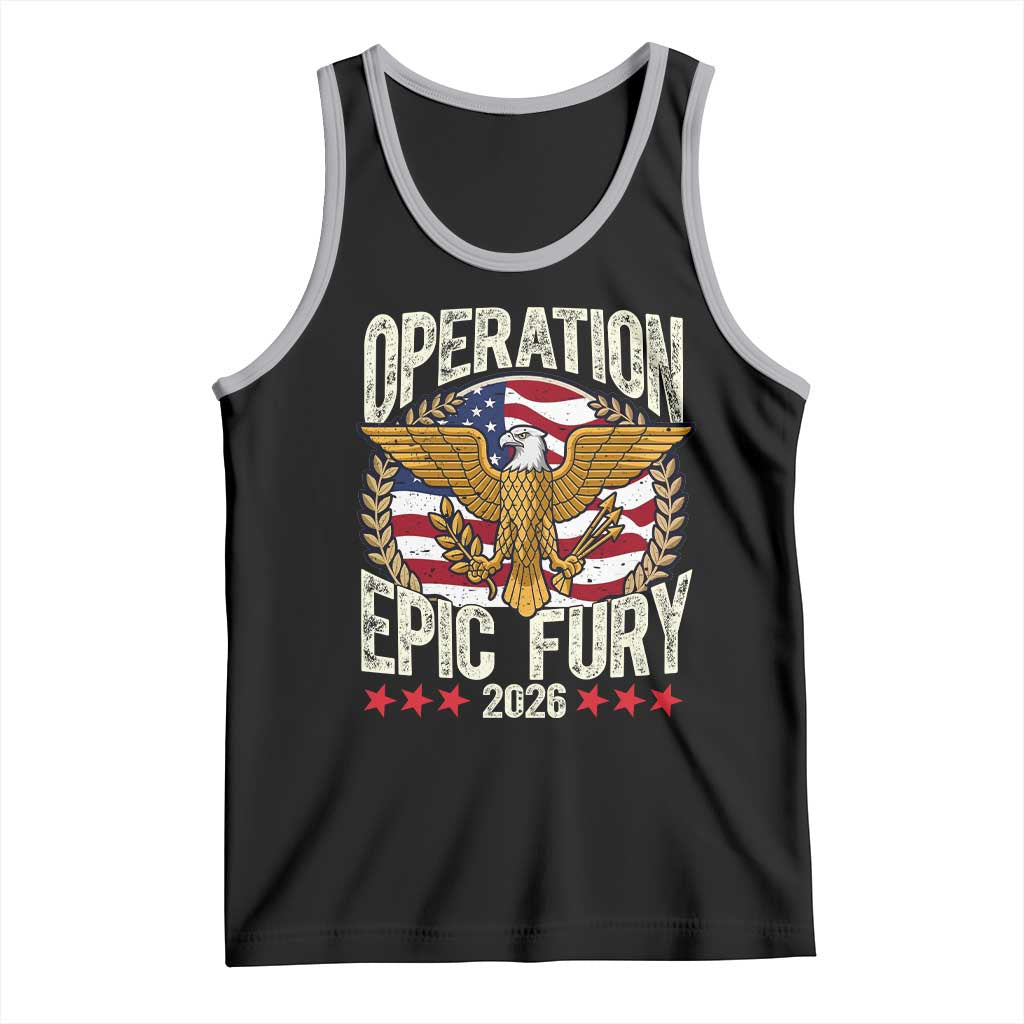 Operation Epic Fury 2026 Patriotic Eagle Crest Tank Top American Strength and Freedom