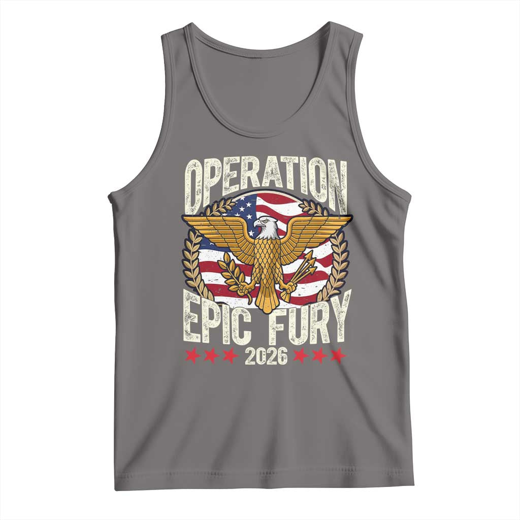 Operation Epic Fury 2026 Patriotic Eagle Crest Tank Top American Strength and Freedom