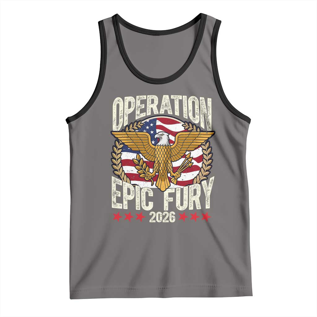 Operation Epic Fury 2026 Patriotic Eagle Crest Tank Top American Strength and Freedom