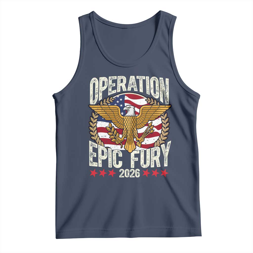 Operation Epic Fury 2026 Patriotic Eagle Crest Tank Top American Strength and Freedom