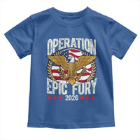 Operation Epic Fury 2026 Patriotic Eagle Crest Toddler T Shirt American Strength and Freedom
