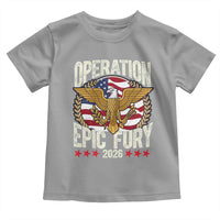 Operation Epic Fury 2026 Patriotic Eagle Crest Toddler T Shirt American Strength and Freedom