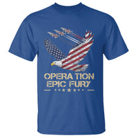 Operation Epic Fury American Eagle Flag T Shirt Jet Flyover USA Freedom