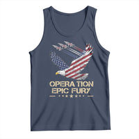 Operation Epic Fury American Eagle Flag Tank Top Jet Flyover USA Freedom