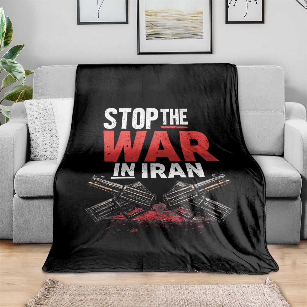 Stop the War in Iran Throw Blanket Anti War Protest Peace Advocacy Human Rights