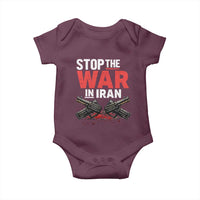 Stop the War in Iran Baby Onesie Anti War Protest Peace Advocacy Human Rights