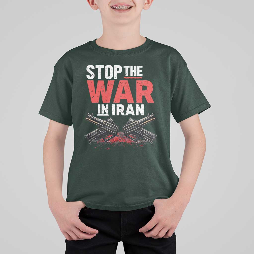 Stop the War in Iran T Shirt For Kid Anti War Protest Peace Advocacy Human Rights