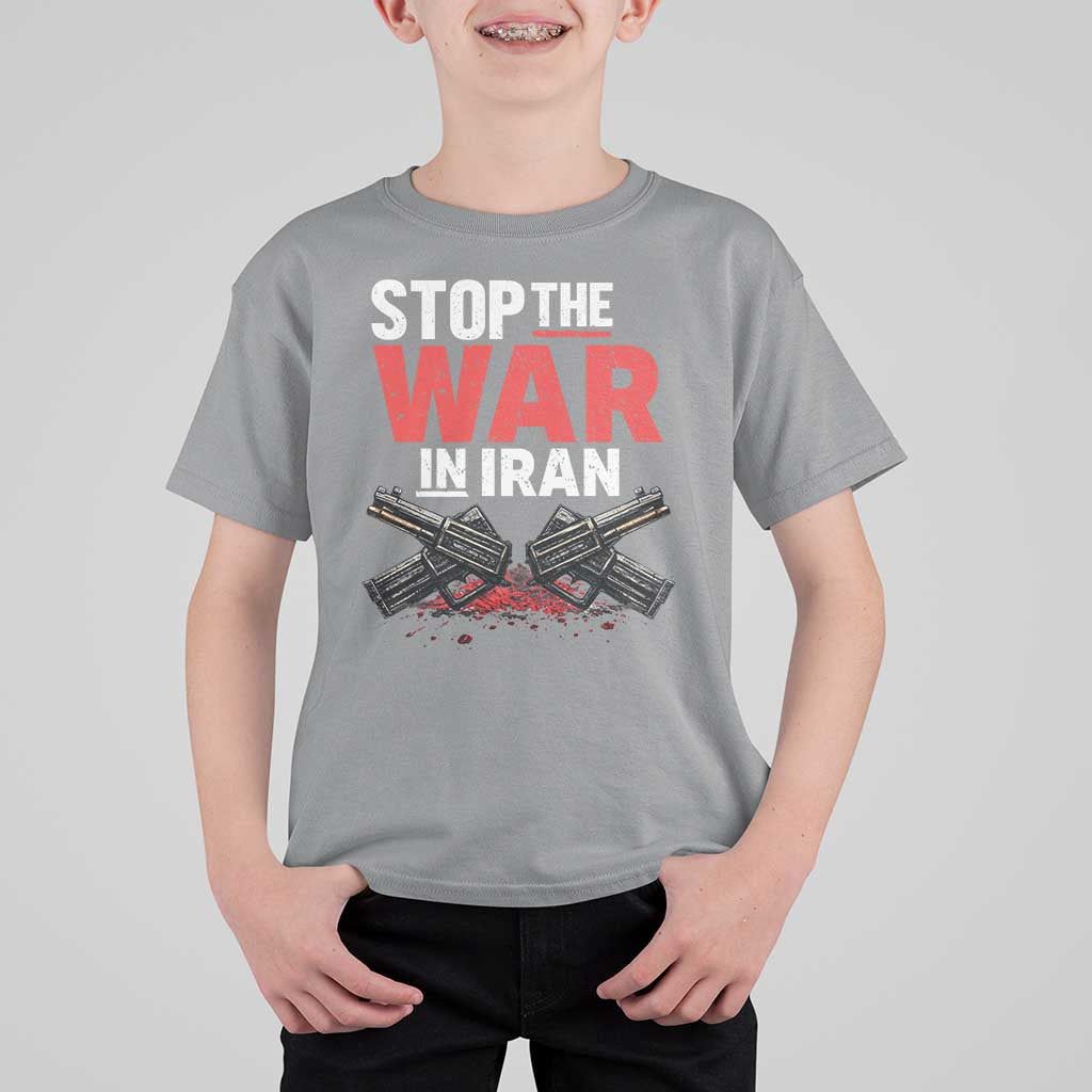 Stop the War in Iran T Shirt For Kid Anti War Protest Peace Advocacy Human Rights
