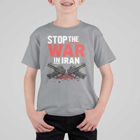 Stop the War in Iran T Shirt For Kid Anti War Protest Peace Advocacy Human Rights