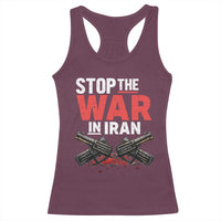 Stop the War in Iran Racerback Tank Top Anti War Protest Peace Advocacy Human Rights
