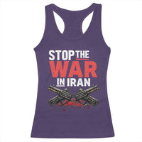 Stop the War in Iran Racerback Tank Top Anti War Protest Peace Advocacy Human Rights