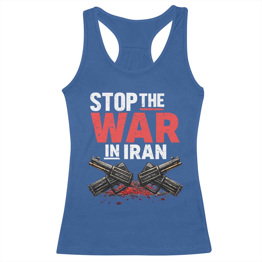Stop the War in Iran Racerback Tank Top Anti War Protest Peace Advocacy Human Rights