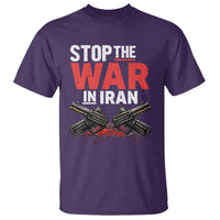 Stop the War in Iran T Shirt Anti War Protest Peace Advocacy Human Rights