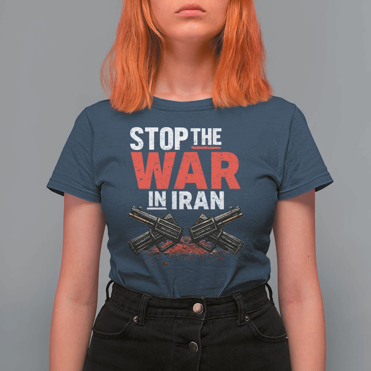 Stop the War in Iran T Shirt For Women Anti War Protest Peace Advocacy Human Rights