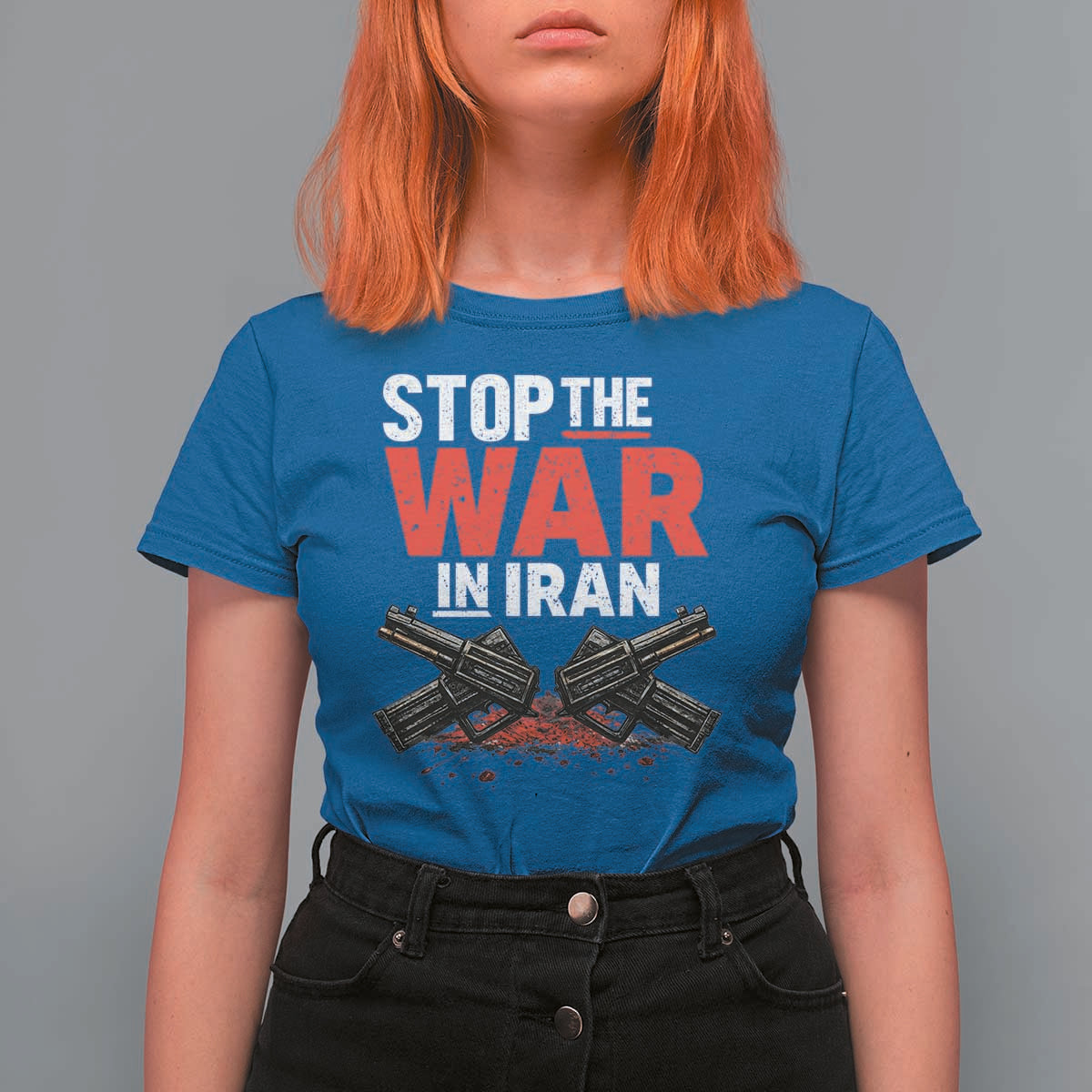 Stop the War in Iran T Shirt For Women Anti War Protest Peace Advocacy Human Rights