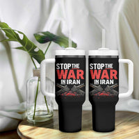Stop the War in Iran Tumbler With Handle Anti War Protest Peace Advocacy Human Rights