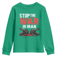 Stop the War in Iran Youth Sweatshirt Anti War Protest Peace Advocacy Human Rights