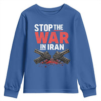 Stop the War in Iran Youth Sweatshirt Anti War Protest Peace Advocacy Human Rights