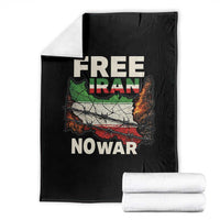 Free Iran No War Protest Graphic Throw Blanket Barbed Wire Freedom Human Rights Solidarity