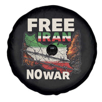 Free Iran No War Protest Graphic Spare Tire Cover Barbed Wire Freedom Human Rights Solidarity