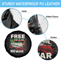 Free Iran No War Protest Graphic Spare Tire Cover Barbed Wire Freedom Human Rights Solidarity