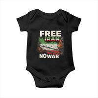 Free Iran No War Protest Graphic Baby Onesie Barbed Wire Freedom Human Rights Solidarity