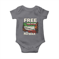 Free Iran No War Protest Graphic Baby Onesie Barbed Wire Freedom Human Rights Solidarity