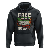 Free Iran No War Protest Graphic Hoodie Barbed Wire Freedom Human Rights Solidarity