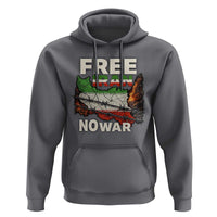 Free Iran No War Protest Graphic Hoodie Barbed Wire Freedom Human Rights Solidarity