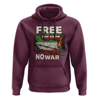 Free Iran No War Protest Graphic Hoodie Barbed Wire Freedom Human Rights Solidarity