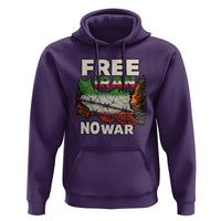 Free Iran No War Protest Graphic Hoodie Barbed Wire Freedom Human Rights Solidarity