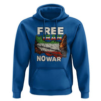 Free Iran No War Protest Graphic Hoodie Barbed Wire Freedom Human Rights Solidarity