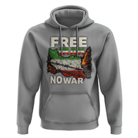 Free Iran No War Protest Graphic Hoodie Barbed Wire Freedom Human Rights Solidarity