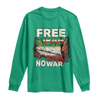 Free Iran No War Protest Graphic Long Sleeve Shirt Barbed Wire Freedom Human Rights Solidarity