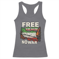 Free Iran No War Protest Graphic Racerback Tank Top Barbed Wire Freedom Human Rights Solidarity