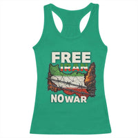 Free Iran No War Protest Graphic Racerback Tank Top Barbed Wire Freedom Human Rights Solidarity
