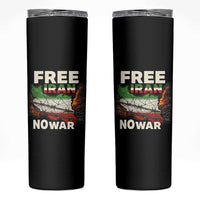 Free Iran No War Protest Graphic Skinny Tumbler Barbed Wire Freedom Human Rights Solidarity