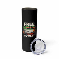 Free Iran No War Protest Graphic Skinny Tumbler Barbed Wire Freedom Human Rights Solidarity