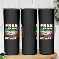 Free Iran No War Protest Graphic Skinny Tumbler Barbed Wire Freedom Human Rights Solidarity