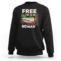Free Iran No War Protest Graphic Sweatshirt Barbed Wire Freedom Human Rights Solidarity
