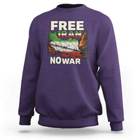 Free Iran No War Protest Graphic Sweatshirt Barbed Wire Freedom Human Rights Solidarity