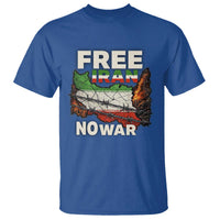 Free Iran No War Protest Graphic T Shirt Barbed Wire Freedom Human Rights Solidarity
