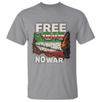 Free Iran No War Protest Graphic T Shirt Barbed Wire Freedom Human Rights Solidarity