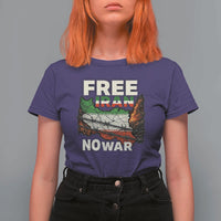 Free Iran No War Protest Graphic T Shirt For Women Barbed Wire Freedom Human Rights Solidarity