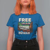 Free Iran No War Protest Graphic T Shirt For Women Barbed Wire Freedom Human Rights Solidarity