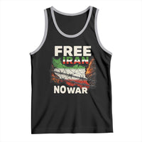 Free Iran No War Protest Graphic Tank Top Barbed Wire Freedom Human Rights Solidarity