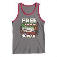 Free Iran No War Protest Graphic Tank Top Barbed Wire Freedom Human Rights Solidarity