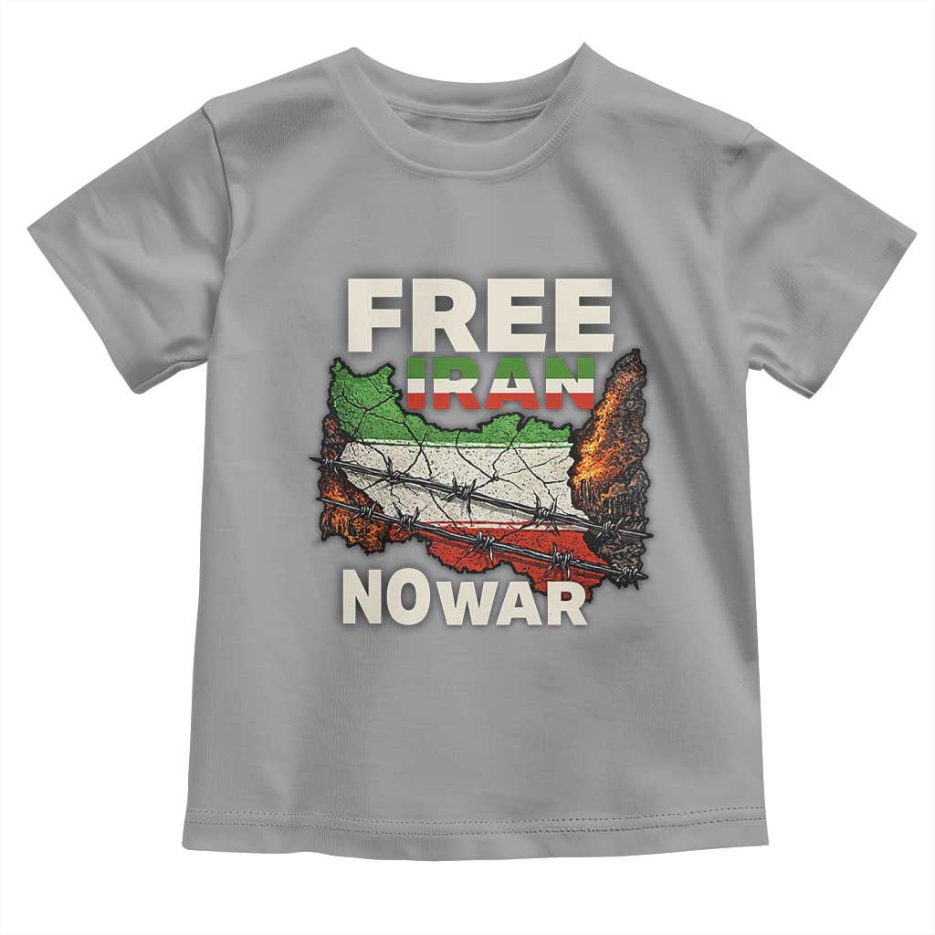 Free Iran No War Protest Graphic Toddler T Shirt Barbed Wire Freedom Human Rights Solidarity